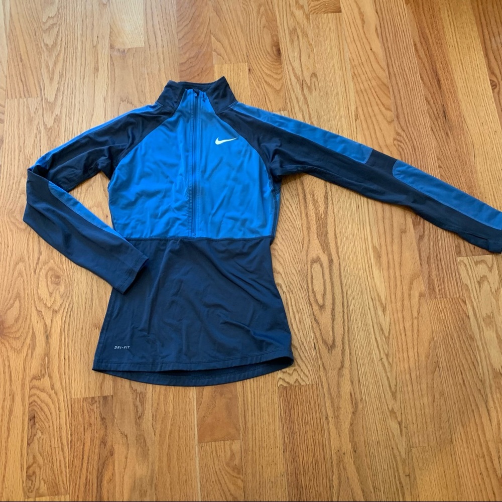 Nike Dri-Fit Blue Half Zip - Size S